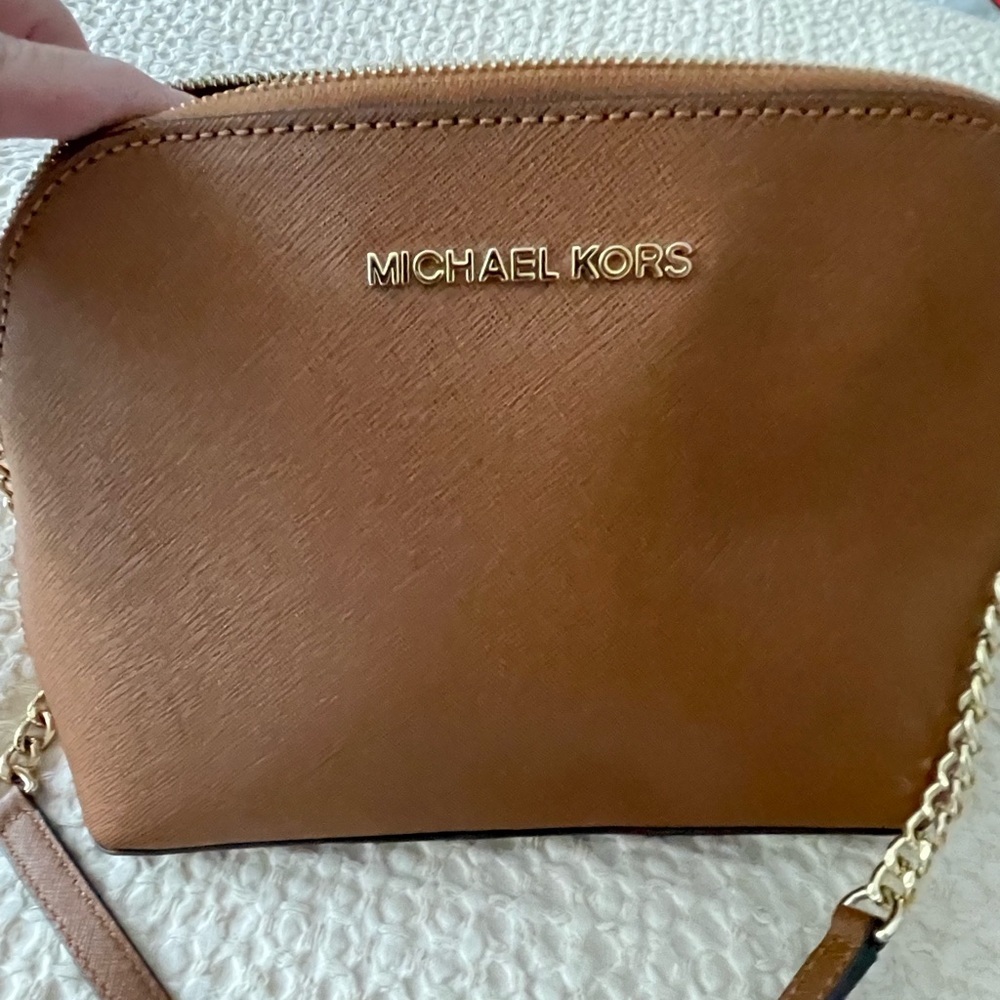 Michael Kors brown small crossbody.